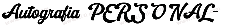 Autografia PERSONAL字体转换